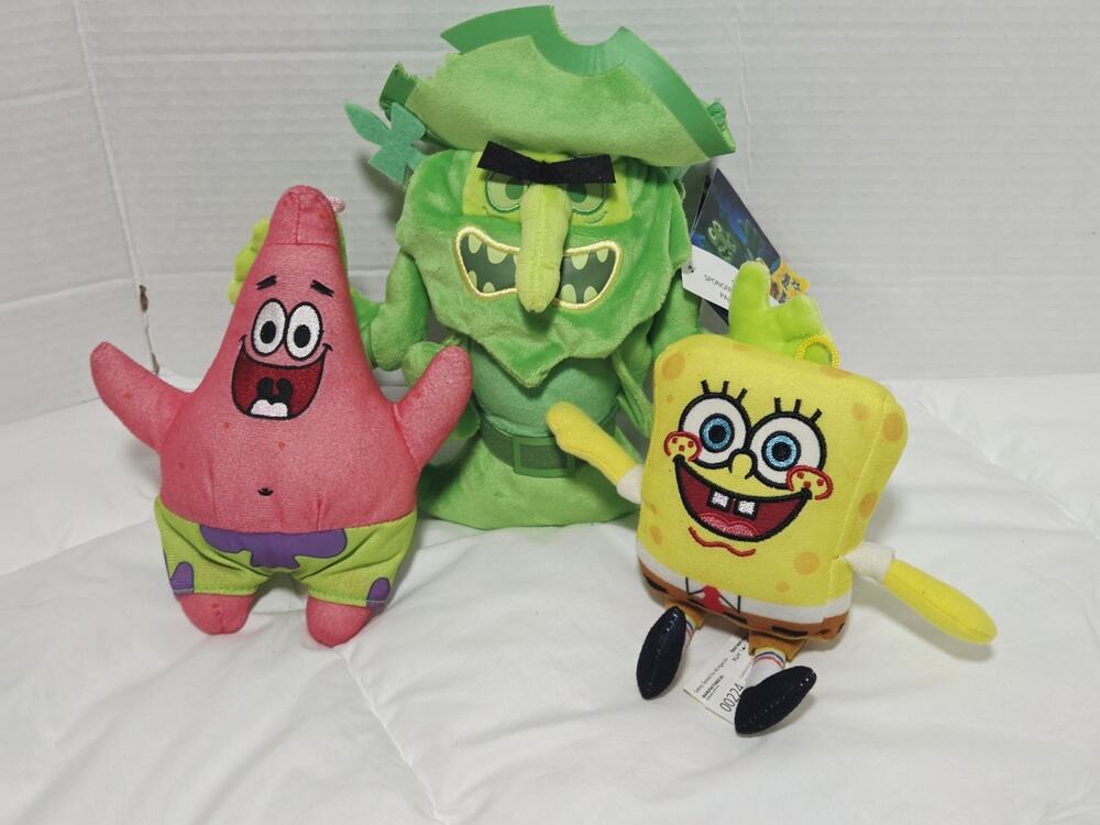 SpongeBob Movie Search for SquarePants Plush Set 3 Patrick Dutchman lot Mini